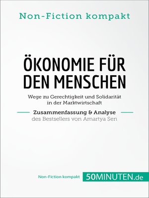 cover image of Ökonomie für den Menschen. Zusammenfassung & Analyse des Bestsellers von Amartya Sen